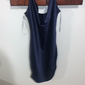 Silk navy blue dress